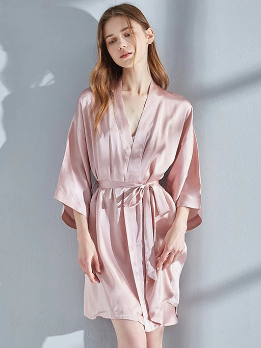 Silk Nightwear Set for Women - Premium 16 Momme Solid Sleepwear