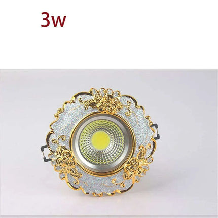 Luxurious Gold Resin Ceiling Fixture with Stylish Integrated Spotlights