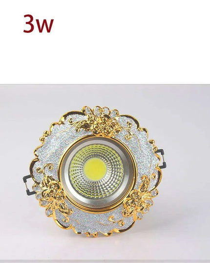 Luxurious Gold Resin Ceiling Fixture with Stylish Integrated Spotlights