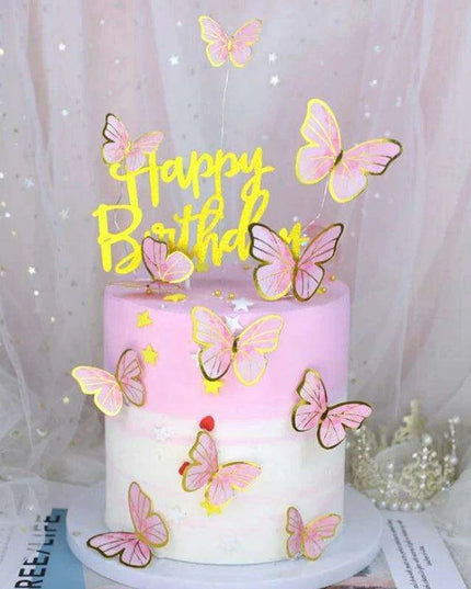 Enchanting Butterfly and Floral Cake Decoration Kit for Celebrations - Unique Baking Accessories