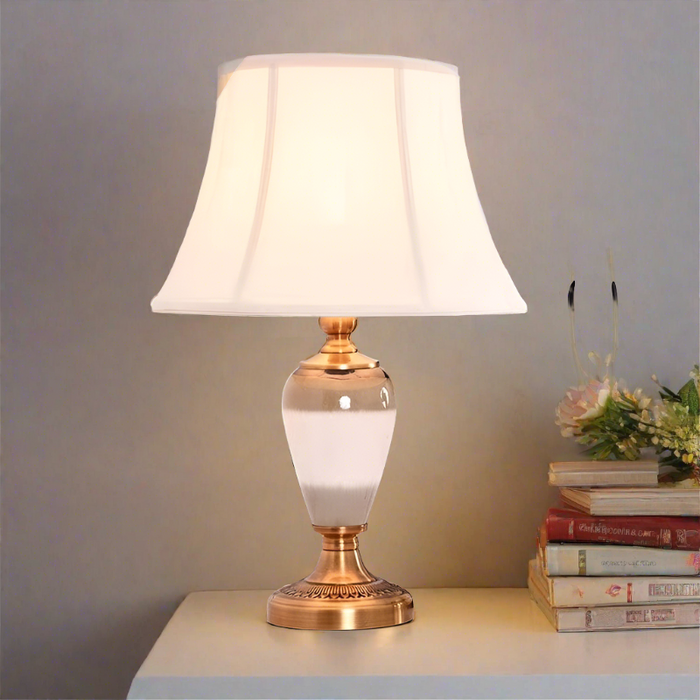 Lampe de table Lampe de bureau Chambre Salon Lampe de table Lampe de bureau Lampe de table Métal Tissu Maison Intérieur 