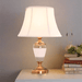 Elegant Metal Base Table Lamp with Soft Cloth Shade for Stylish Home Illumination