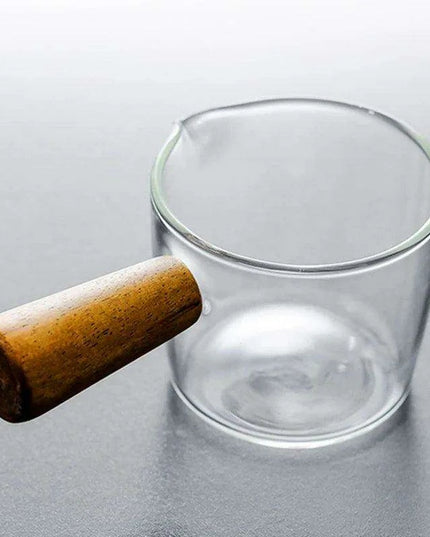 Elegant Japanese-Inspired Borosilicate Glass Serving Pan with Comfortable Handle - Stylish Mini Server for Milk and Sauces