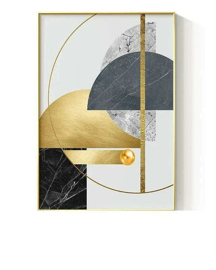 Luxurious Gold Geometric Canvas Artwork - Transform Your Space with Contemporary Style