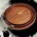 Elegant Wooden Circular Serving Tray for Sophisticated Dining Moments