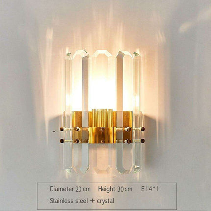 Elegant Crystal Wall Sconce - Modern Illumination for Home and Bath