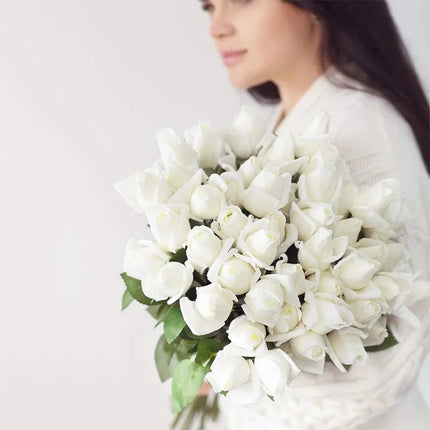 Real Touch Artificial Rose Flowers | Set of 7, 12 Colours