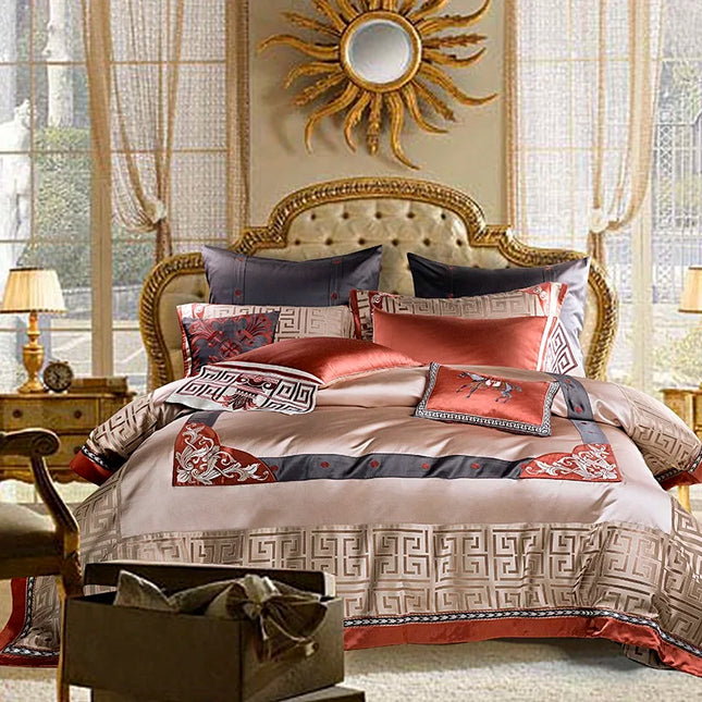 Premium Jacquard Luxury Duvet Cover Set – 4, 6 & 10 Piece