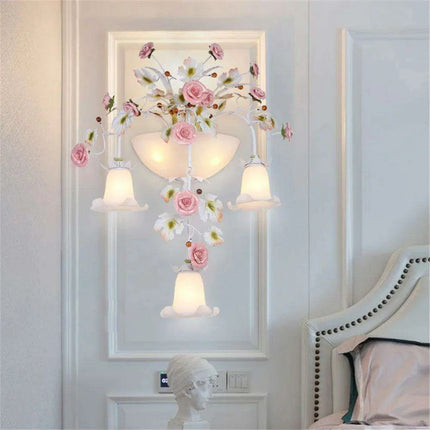 Artisan Floral Rose Sconce - A Handcrafted Masterpiece for Contemporary Spaces