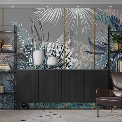 Retro Tropical 3D Wall Mural