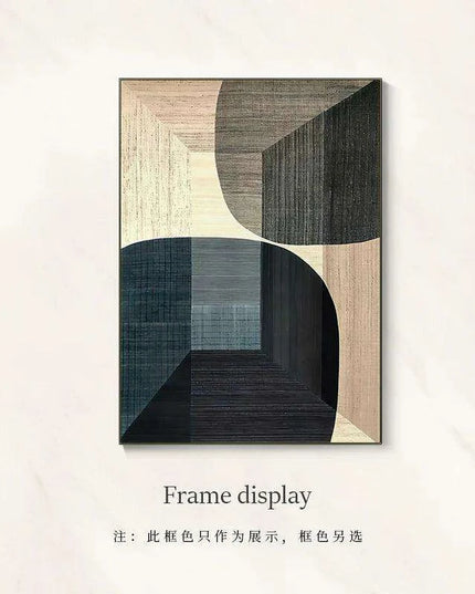 Sophisticated Brown Geometric Canvas Artwork - Contemporary Abstract Decor for Home and Office