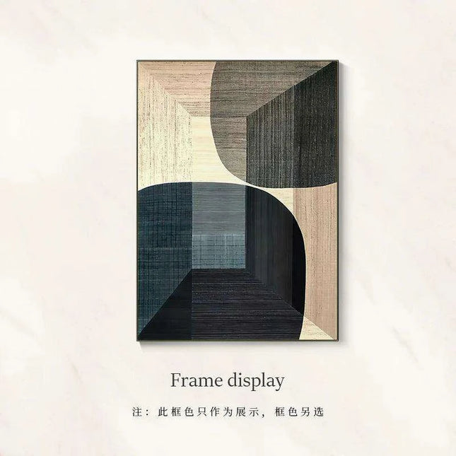 Sophisticated Brown Geometric Canvas Artwork - Contemporary Abstract Decor for Home and Office