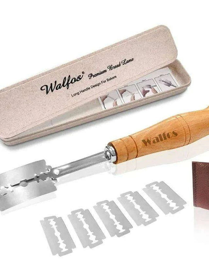 Premium Bread Scoring Tool Set with Leather Case and Stainless Steel Blade