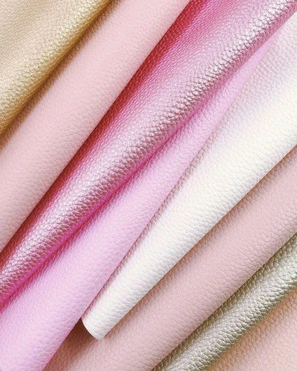 Colorful Litchi Textured Eco-Friendly PU Leather Craft Sheet
