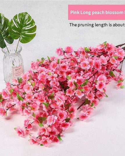 Silk Cherry Blossom Stems - 65CM & 125CM Faux Floral Arrangements for All-Season Home and Event Decor