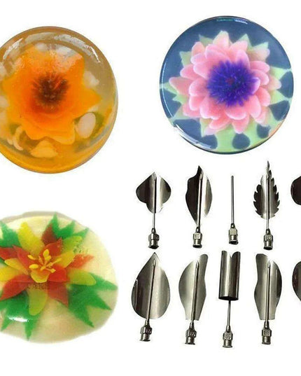 Premium 3D Gelatin Cake Decorating Needle Set - Precision Stainless Steel Tools