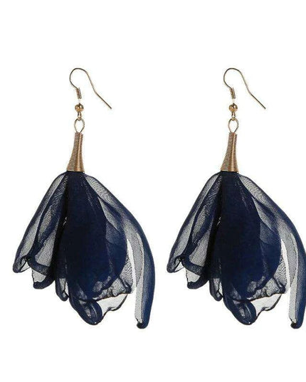 Elegant Bohemian Floral Chiffon Earrings: A Chic Expression of Luxury