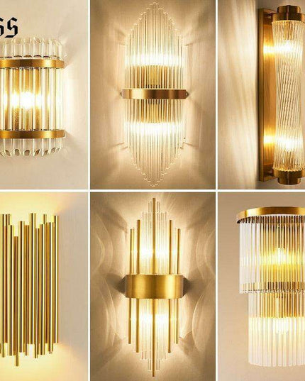 Elegant Crystal Wall Sconce - Modern Illumination for Home and Bath