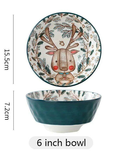 Whimsical Woodland Creatures Ceramic Dining Set for Enchanting Meals