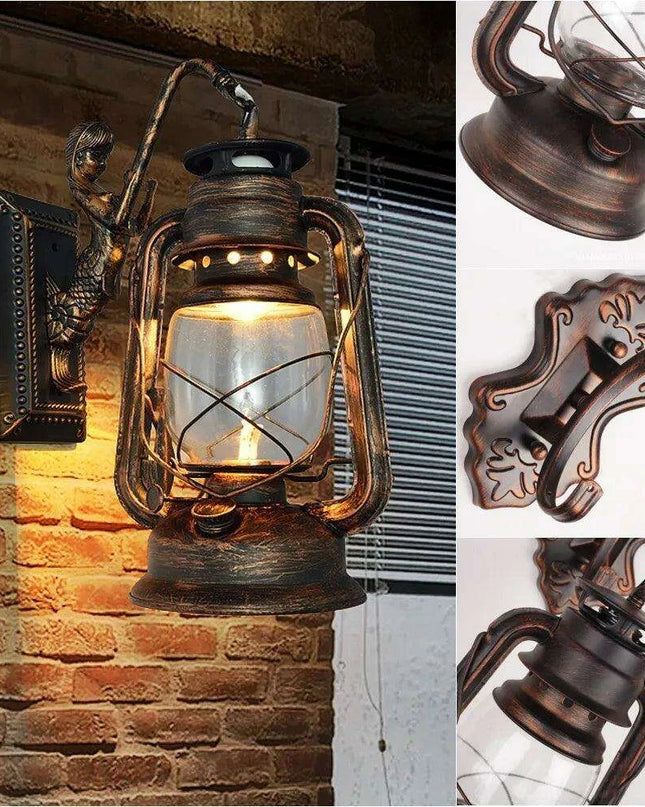 Retro Antique Copper Wall Lantern Sconce - Add Timeless Elegance to Your Home
