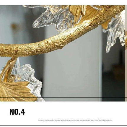 Luxurious Handcrafted Glass Chandelier with Copper Finish