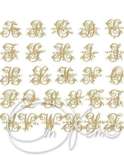Elegantly Embroidered Camellia Monogrammed Cocktail Napkin Set - A Touch of Victorian Luxury for Your Table