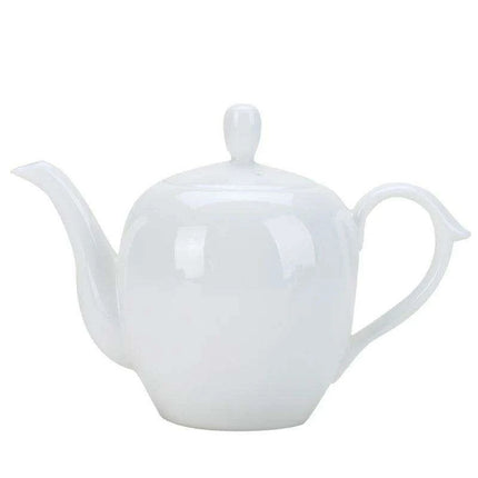 Elegant Suet Jade Porcelain Xishi Kungfu Tea Set with Side Handle Teapot