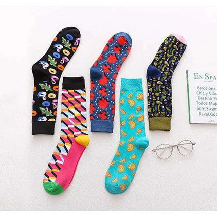 Colorful Tongue Graphic Skateboard Socks for Women - Stylish Fun Addition