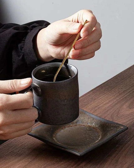 Rustic Japanese Artisan Ceramic Coffee Mug