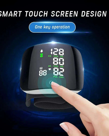 Smart Voice-Controlled Rechargeable Blood Pressure and Heart Rate Monitor with LCD Screen