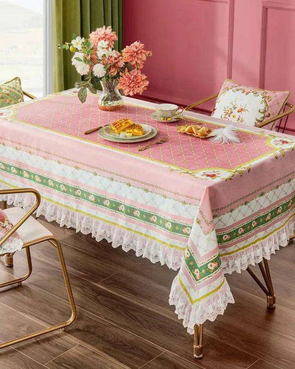 Luxurious Velvet Dining Table Cover - Timeless French Charm for Elegant Entertaining