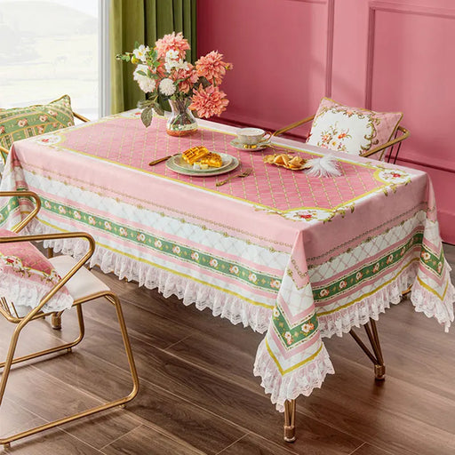 French Elegance Vintage Velvet Dining Table Cover - Stylish Home Dining Decor