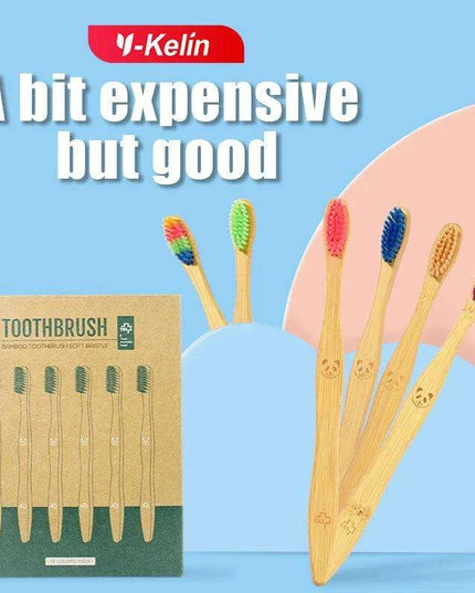 12 Pcs Charcoal Bamboo Toothbrushes Soft Eco-Friendly