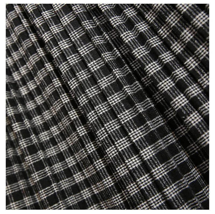 Timeless High-Waisted Plaid Maxi Skirt - Essential for Autumn-Winter