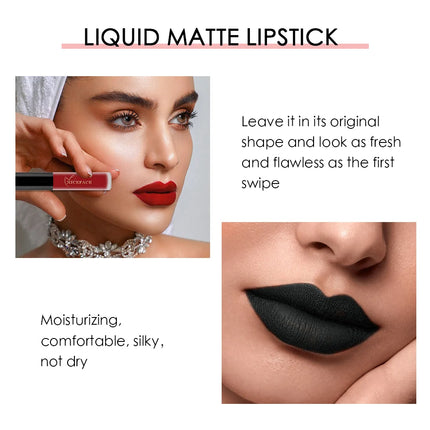 NICEFACE Matte Liquid Lipstick Waterproof Long Lasting Lip Gloss Tint Sexy Red Nude Purple Metallic Lipsticks Makeup Cosmetics niceface-matte-liquid-lipstick-waterproof-long-lasting-lip-gloss-tint-sexy-red-nude-purple-metallic-lipsticks-makeup-cosmetics