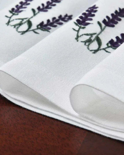 Lavender Elegance Linen-Polyester Table Runner for Upscale Dining Experiences