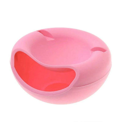 Snack & Stream Plate with Dual Compartments and Phone Dock - Your Perfect Snacking Partner