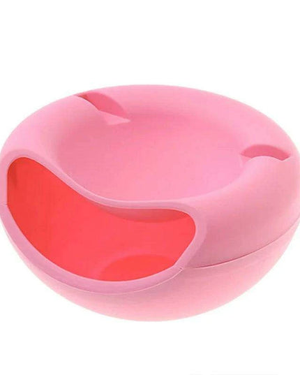 Snack & Stream Plate with Dual Compartments and Phone Dock - Your Perfect Snacking Partner