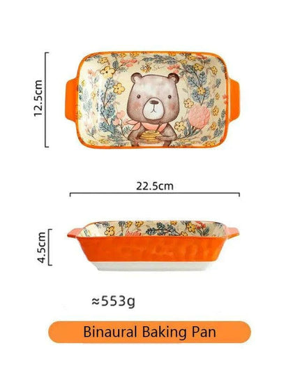 Whimsical Woodland Creatures Ceramic Dining Set for Enchanting Meals