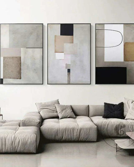 Customizable Geometric Canvas Art: Modern Abstract Design for Stylish Home Interiors