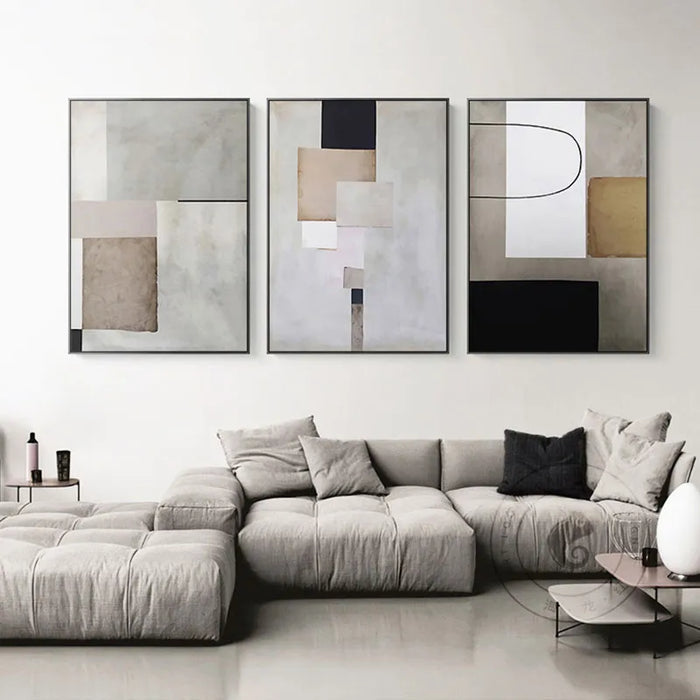 Modern Abstract Geometric Canvas Print for Contemporary Home Styling