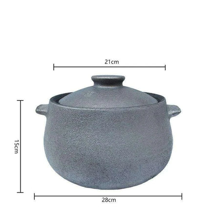 Traditional Clay Soup and Sauce Pot for Gas Stove - Healthy Cookware for Nourishing Meals