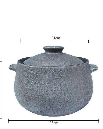 Traditional Clay Soup and Sauce Pot for Gas Stove - Healthy Cookware for Nourishing Meals