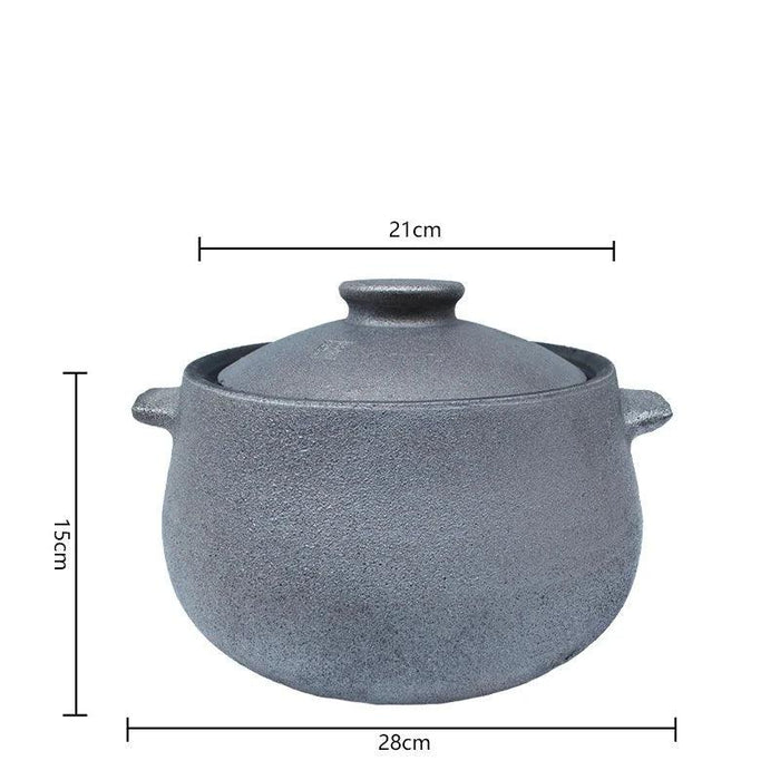 Traditional Clay Casserole Pot for Gas Stove - Healthy Soup and Sauce Making