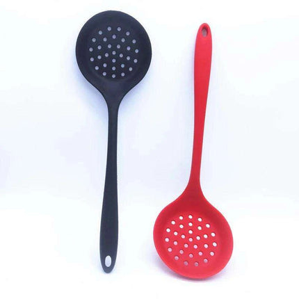 Silicone Kitchen Strainer with Long Handle - Heat Resistant Cooking Drainer