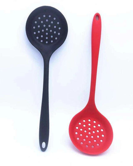 Silicone Kitchen Strainer with Long Handle - Heat Resistant Cooking Drainer