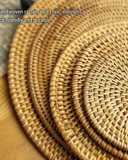 Handcrafted Sustainable Rattan Coasters - Eco-Friendly Drink Accessories for Every Occasion