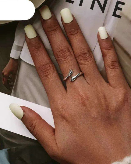 Eternal Warmth Adjustable Hand Hug Ring - A Token of Unending Affection