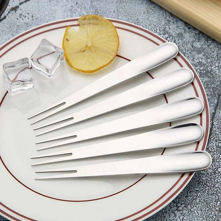 Chic Japanese-Style Stainless Steel Dessert and Fruit Forks – Versatile Cutlery for Upscale Dining