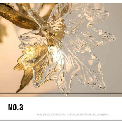 Luxurious Handcrafted Glass Chandelier with Copper Finish